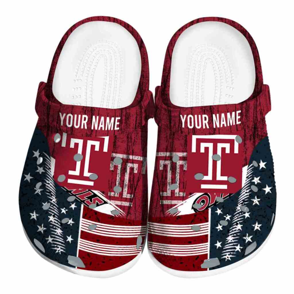 Customized Temple Owls Star-Spangled Side Pattern ClogTVC1801729