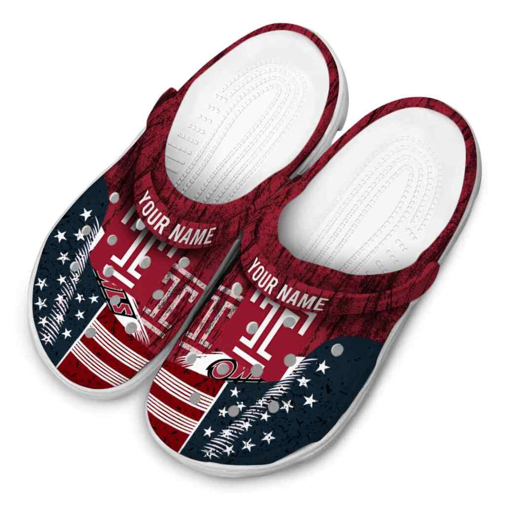 Customized Temple Owls Star-Spangled Side Pattern ClogTVC1801729 - Image 4
