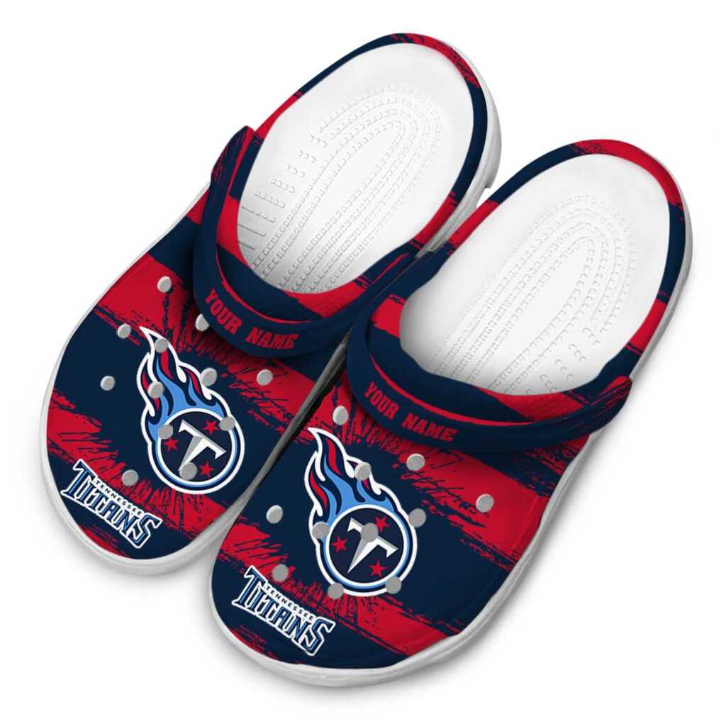 Customized Tennessee Titans Paint Splatter Graphics ClogTVC1801158 - Image 4