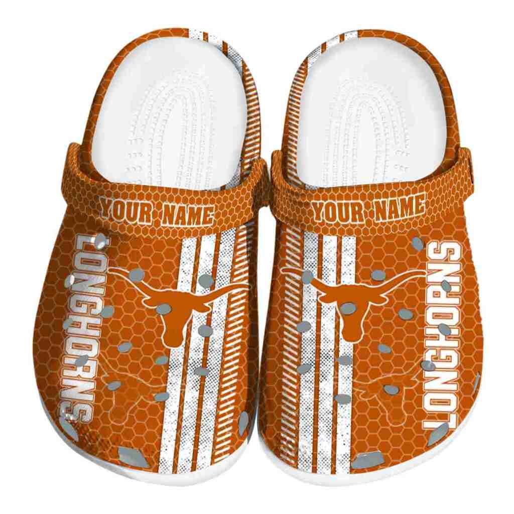Customized Texas Longhorns Contrasting Stripes ClogTVC180167