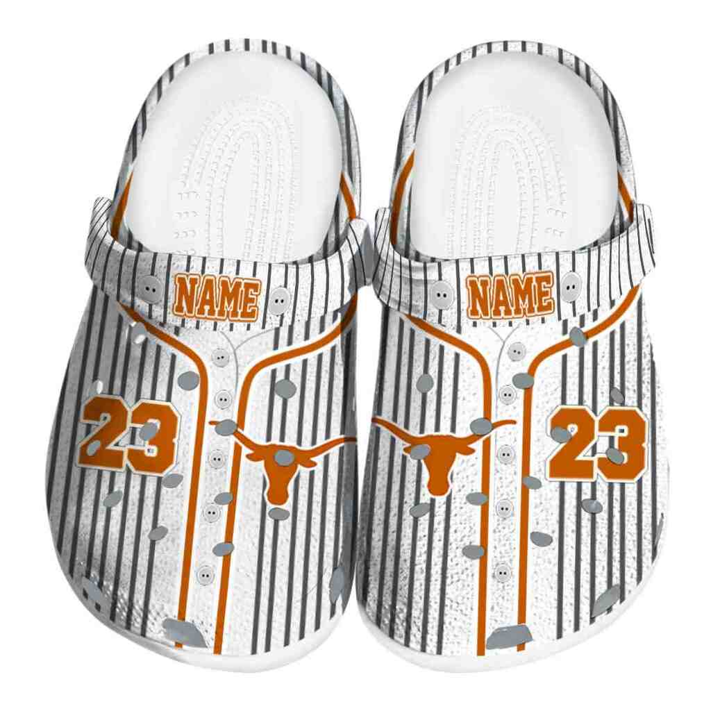 Customized Texas Longhorns Pinstripe Pattern ClogTVC180167