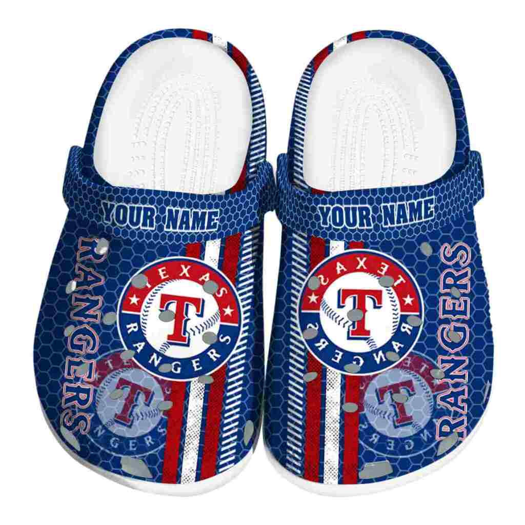 Customized Texas Rangers Contrasting Stripes ClogTVC180156