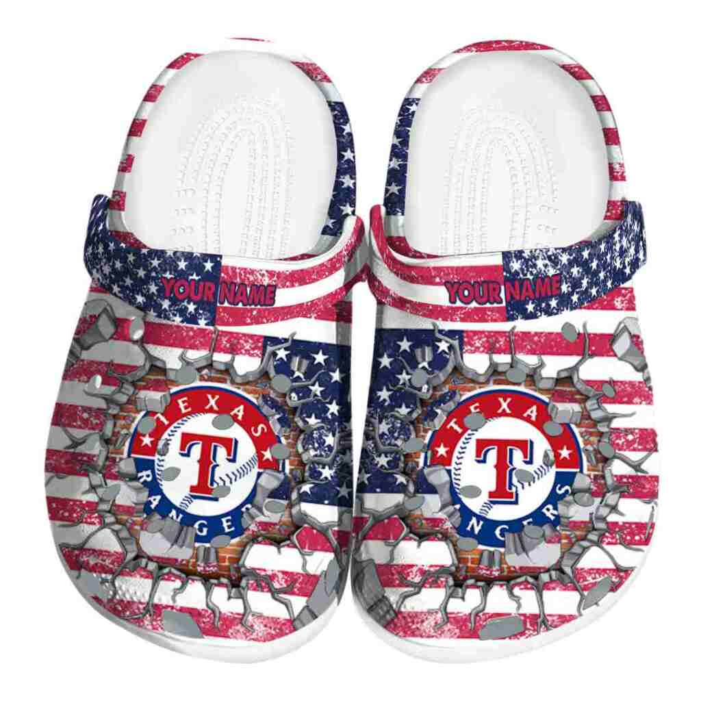 Customized Texas Rangers Freedom Splinter ClogTVC180156