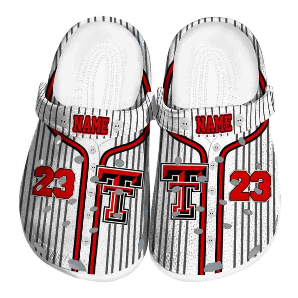 Customized Texas Tech Red Raiders Pinstripe Pattern ClogTVC180157