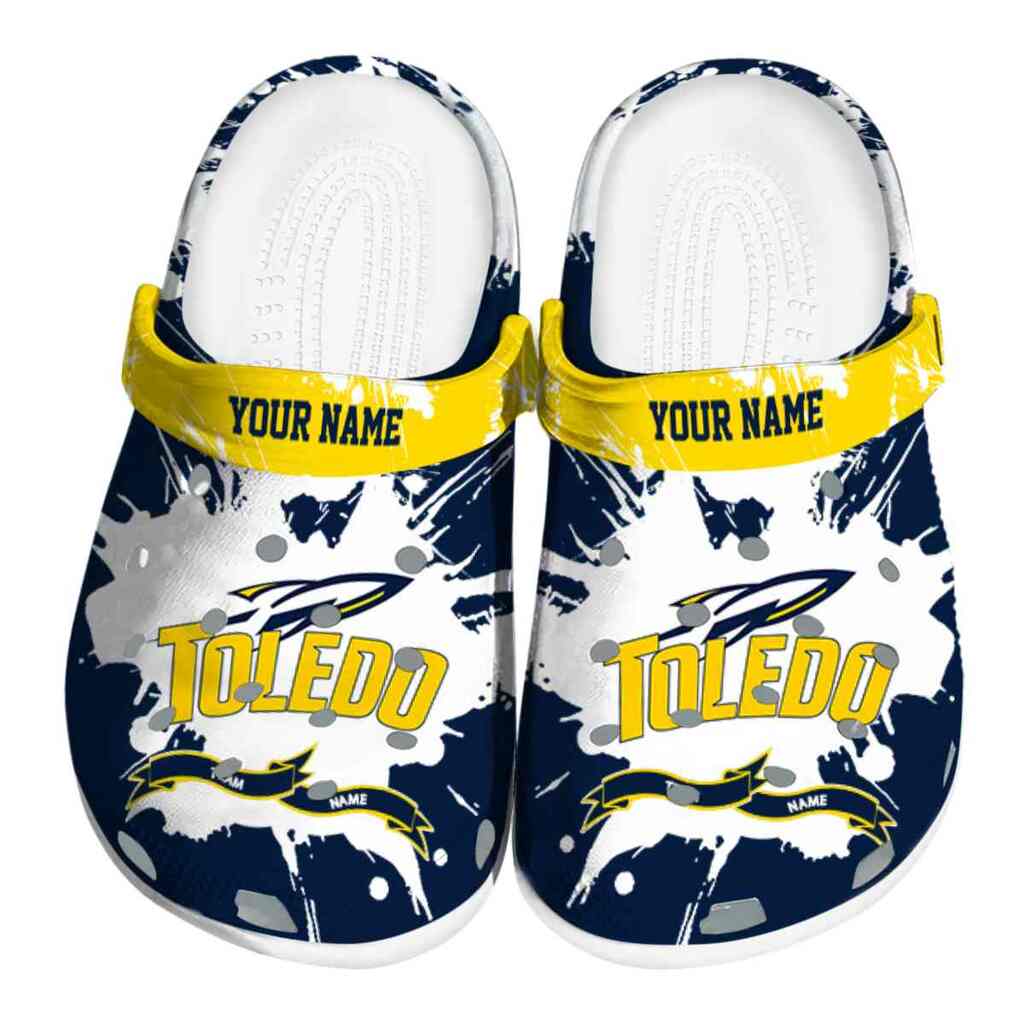 Customized Toledo Rockets Splatter Pattern ClogTVC1801728