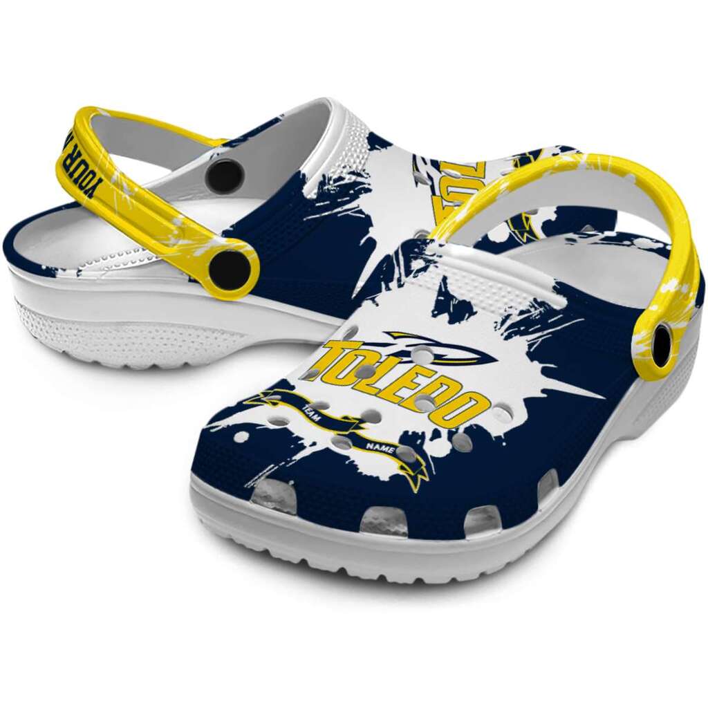 Customized Toledo Rockets Splatter Pattern ClogTVC1801728 - Image 3