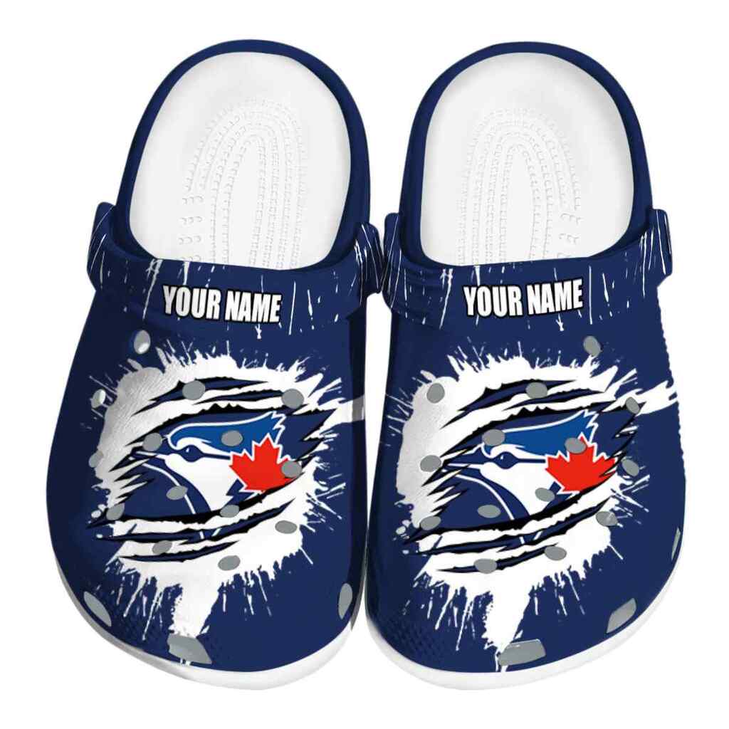 Customized Toronto Blue Jays Splash Motif Background ClogTVC180158