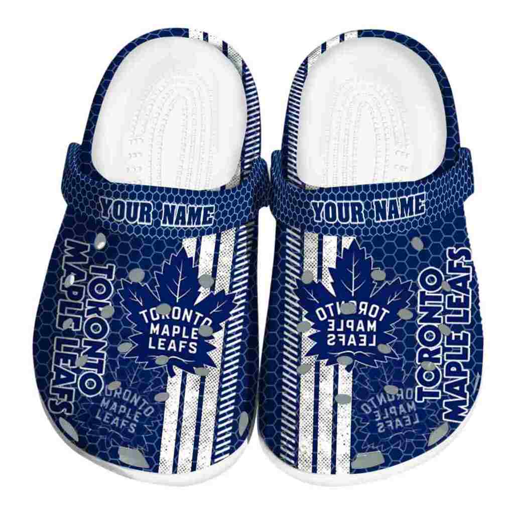 Customized Toronto Maple Leafs Contrasting Stripes ClogTVC1801905