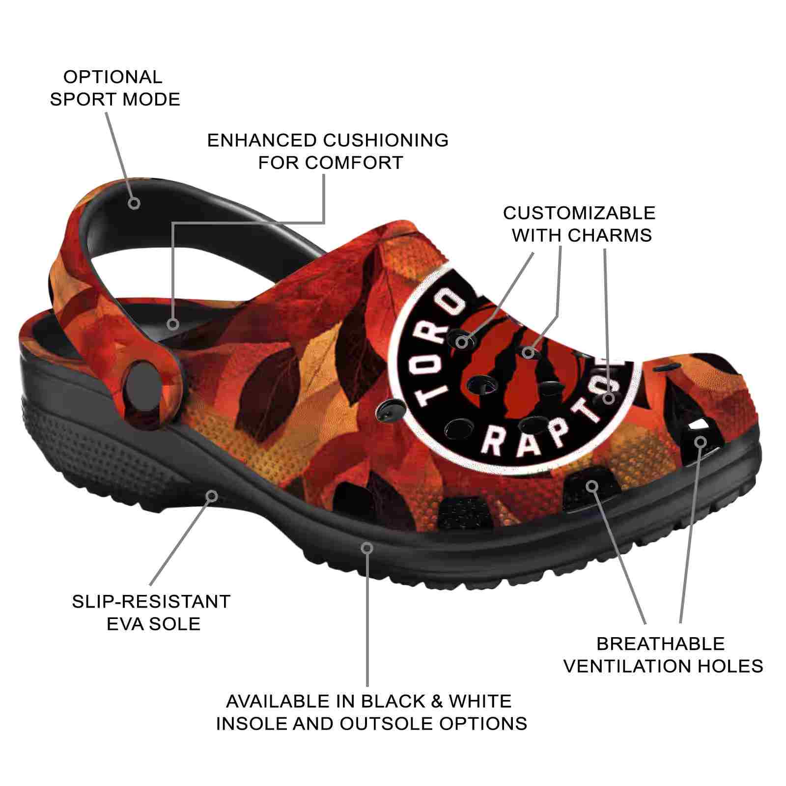 Customized Toronto Raptors Autumn Leaves ClogTVC1801732 - Image 5