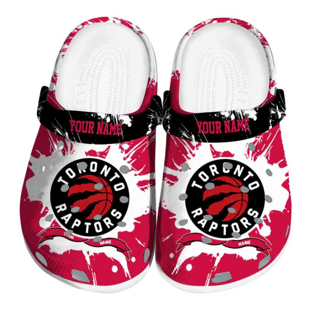 Customized Toronto Raptors Splatter Pattern ClogTVC1801733