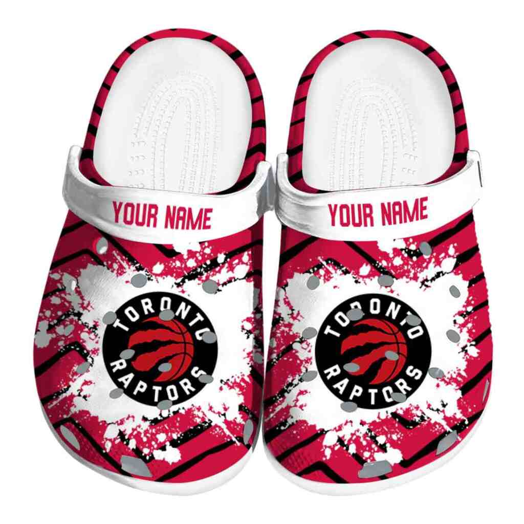 Customized Toronto Raptors Zigzag Paint Burst ClogTVC1801733