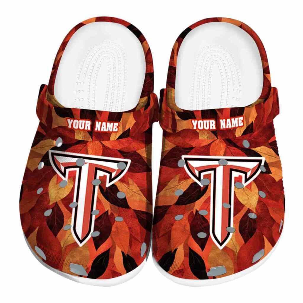 Customized Troy Trojans Autumn Leaves ClogTVC1801705