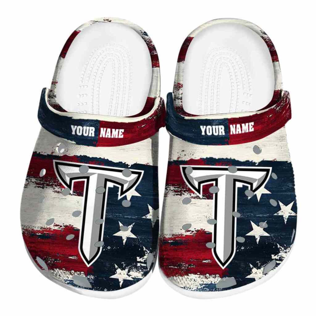 Customized Troy Trojans Patriotic Stripes ClogTVC1801706