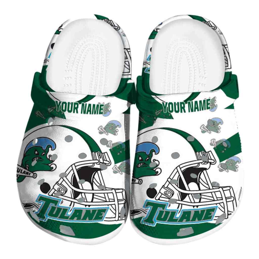 Customized Tulane Green Wave Football Helmet ClogTVC1801804