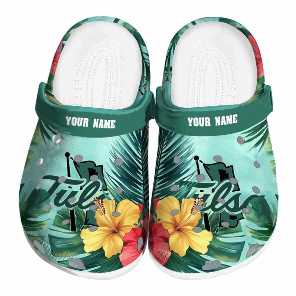 Customized Tulsa Golden Hurricane Tropical Vibes ClogTVC1801775
