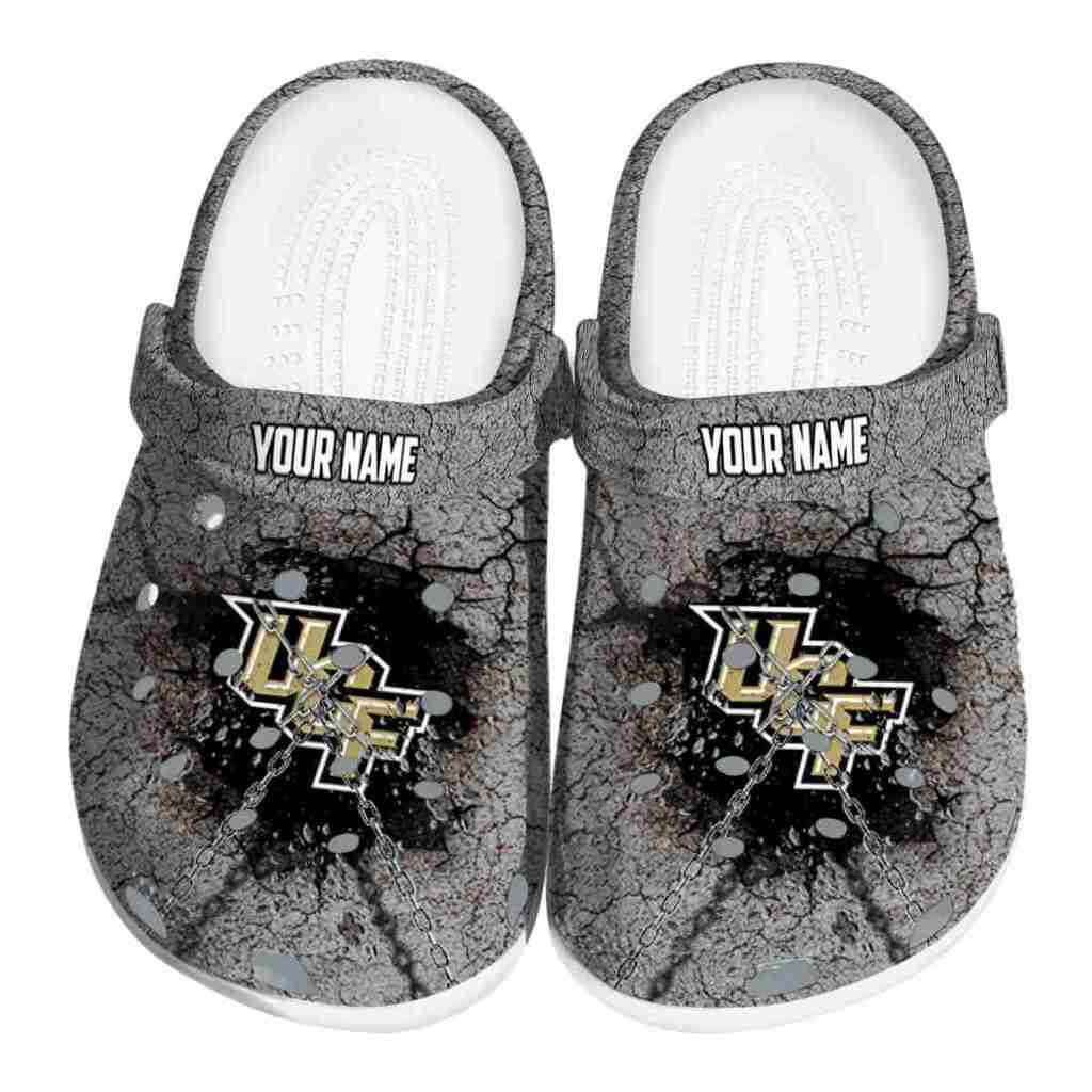 Customized UCF Knights Cracked Ground Texture ClogTVC180159