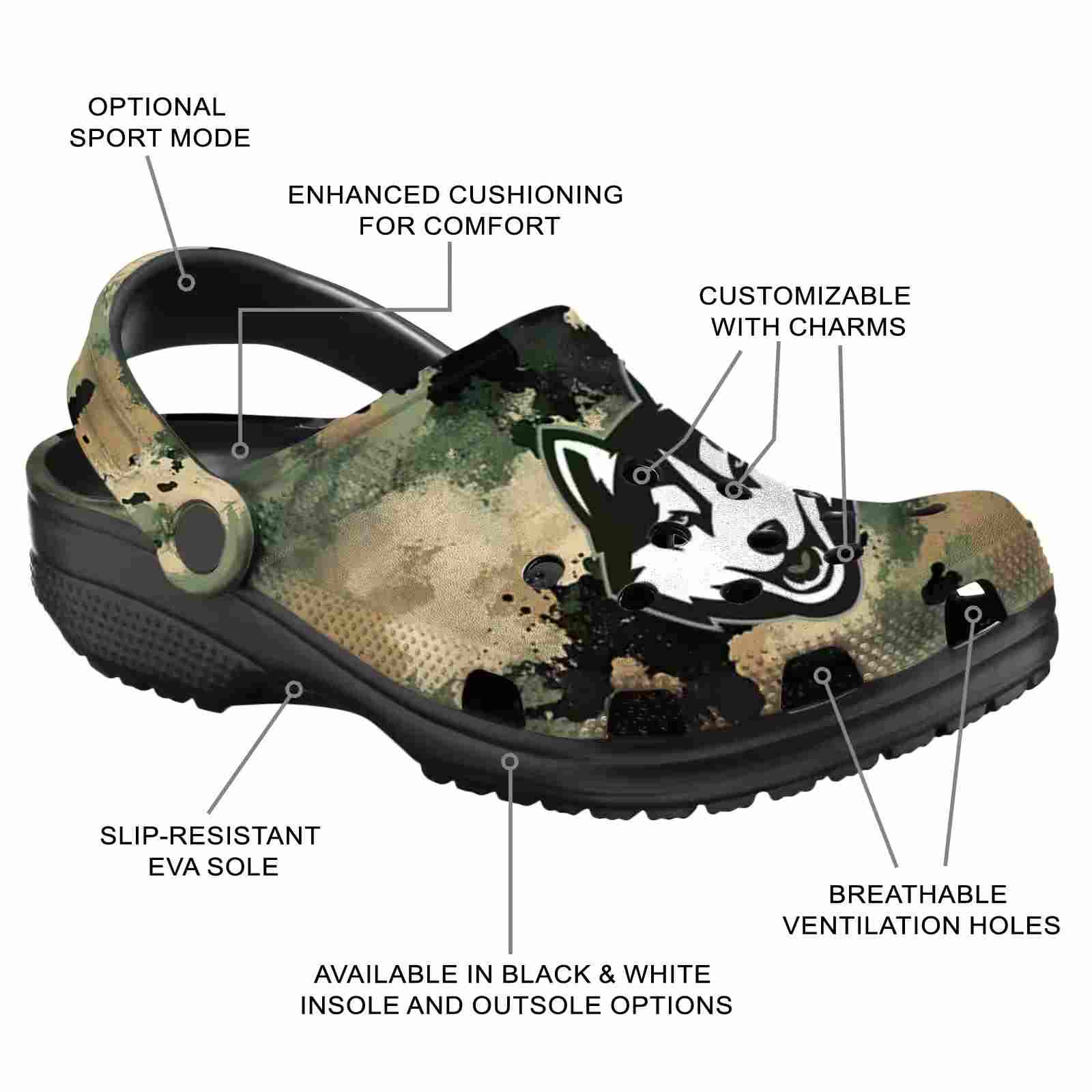 Customized UConn Huskies Camouflage Craze ClogTVC1801776 - Image 5
