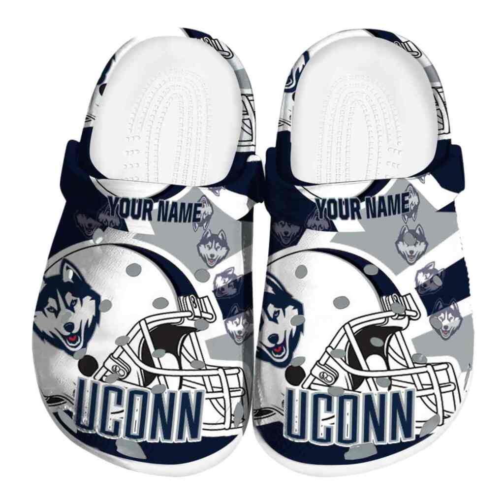 Customized UConn Huskies Football Helmet ClogTVC1801804