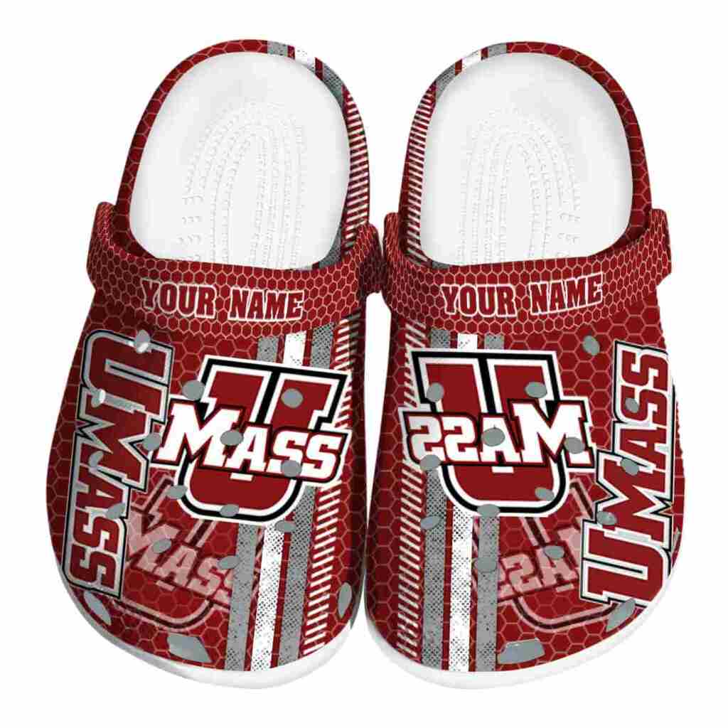Customized UMass Minutemen Contrasting Stripes ClogTVC1801743