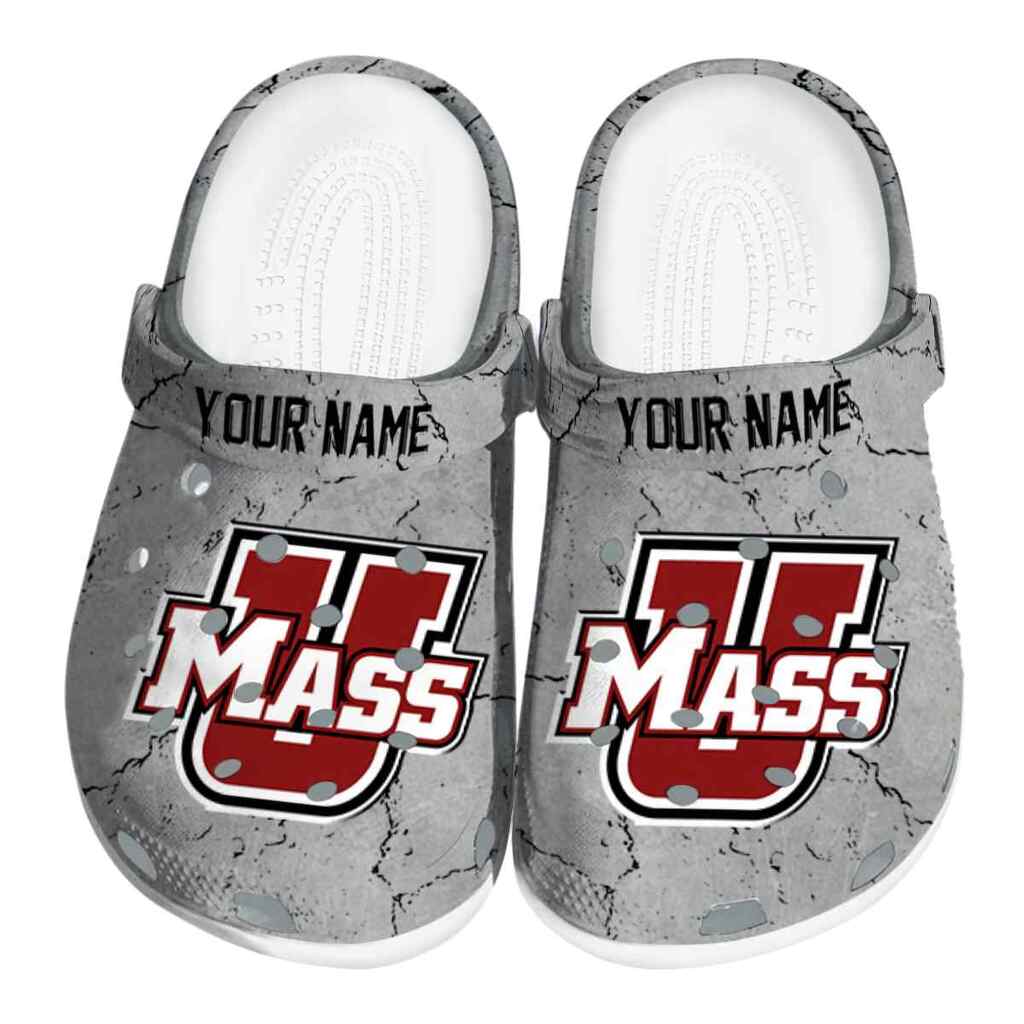 Customized UMass Minutemen Cracked Texture ClogTVC1801796