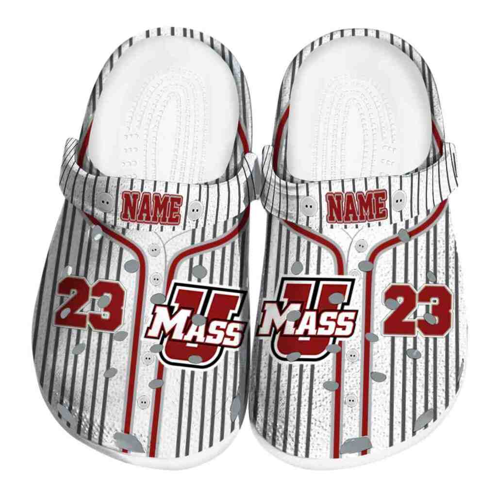 Customized UMass Minutemen Pinstripe Pattern ClogTVC1801753