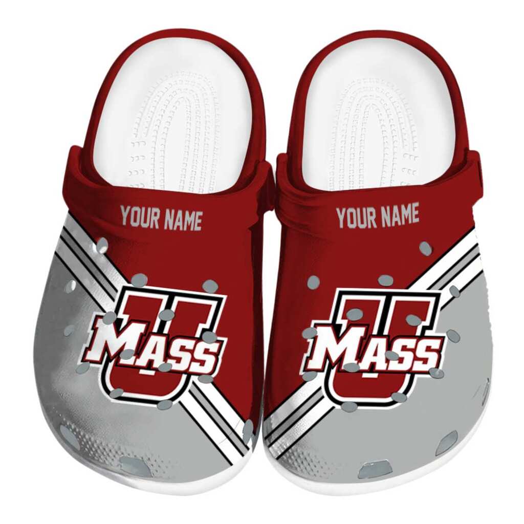 Customized UMass Minutemen Striped Accents ClogTVC1801835