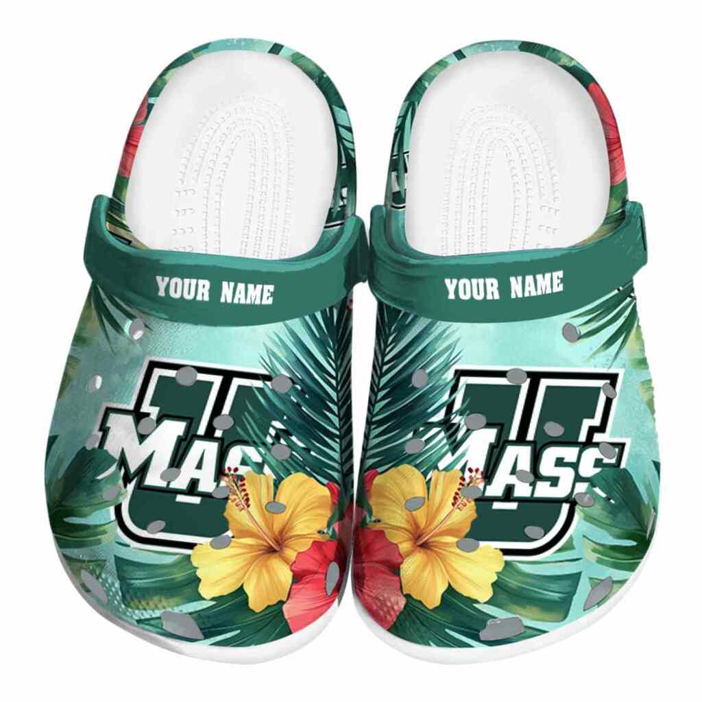 Customized UMass Minutemen Tropical Vibes ClogTVC1801775