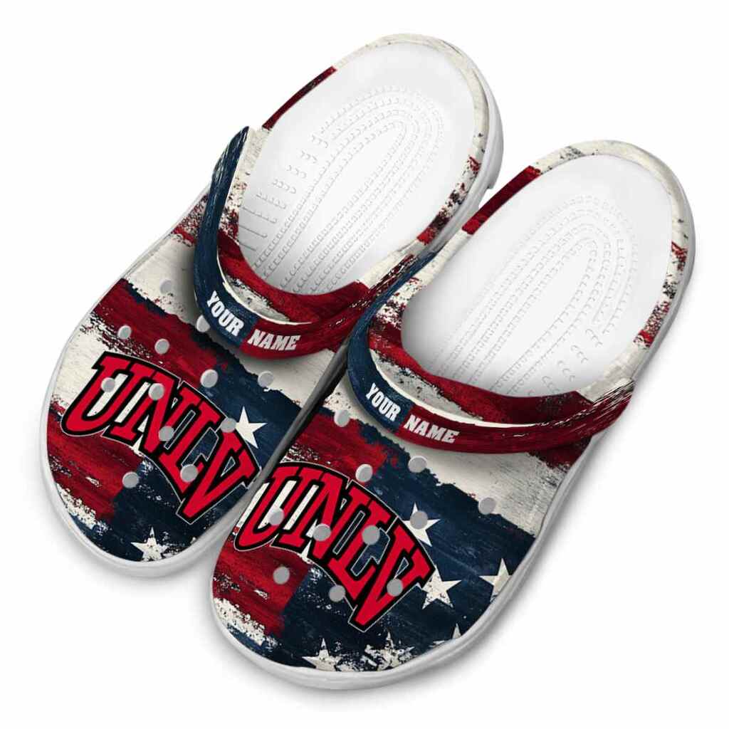 Customized UNLV Rebels Patriotic Stripes ClogTVC1801776 - Image 4
