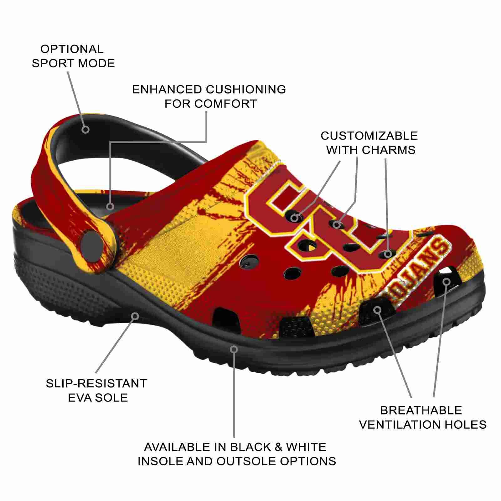 Customized USC Trojans Paint Splatter Graphics ClogTVC180161 - Image 5