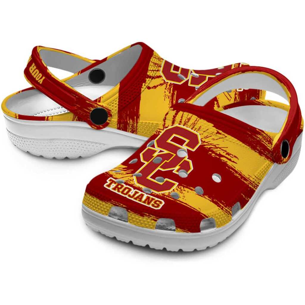 Customized USC Trojans Paint Splatter Graphics ClogTVC180161 - Image 3