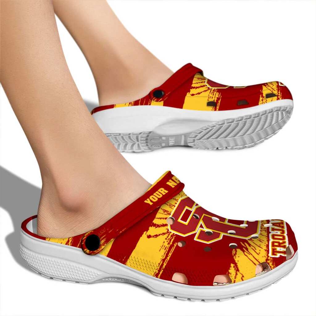 Customized USC Trojans Paint Splatter Graphics ClogTVC180161 - Image 2