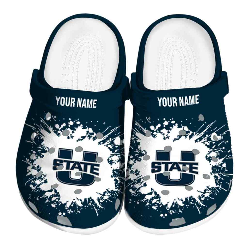 Customized Utah State Aggies Splatter Background ClogTVC1801753