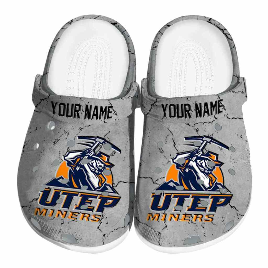 Customized UTEP Miners Cracked Texture ClogTVC1801795