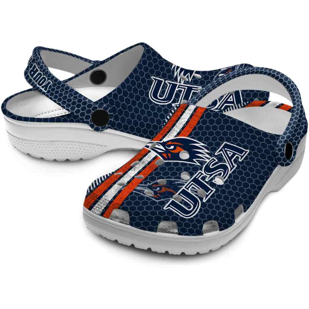 Customized UTSA Roadrunners Contrasting Stripes ClogTVC1801744 - Image 3
