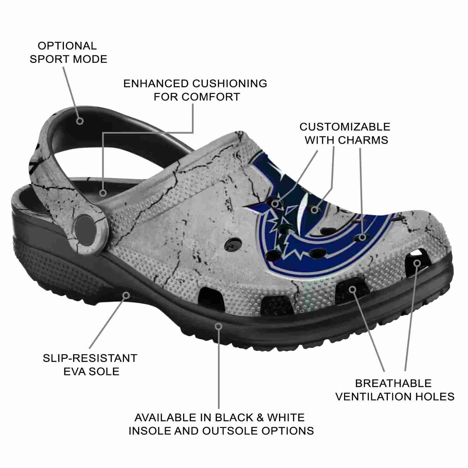 Customized Vancouver Canucks Cracked Texture ClogTVC1801907 - Image 5