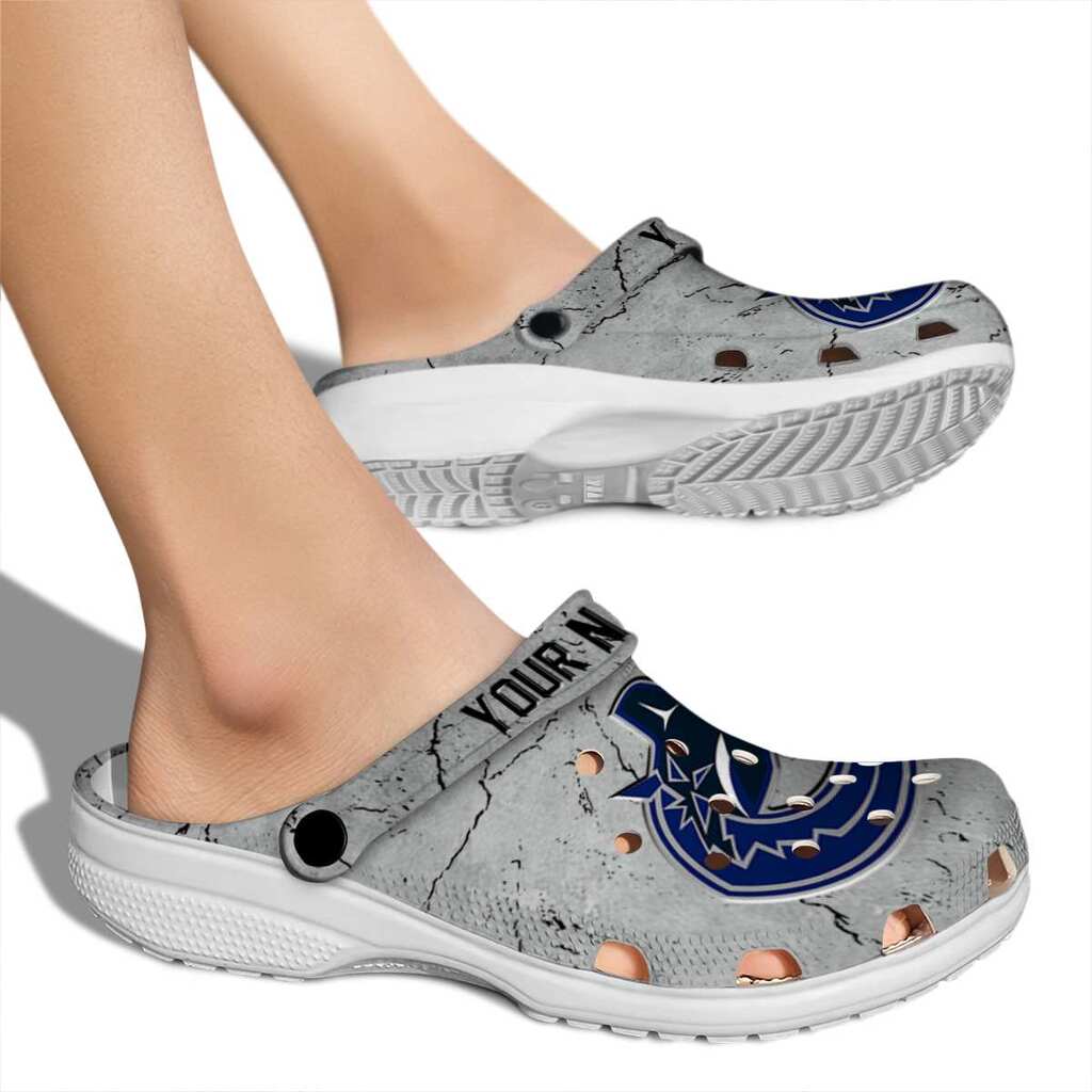 Customized Vancouver Canucks Cracked Texture ClogTVC1801907 - Image 2