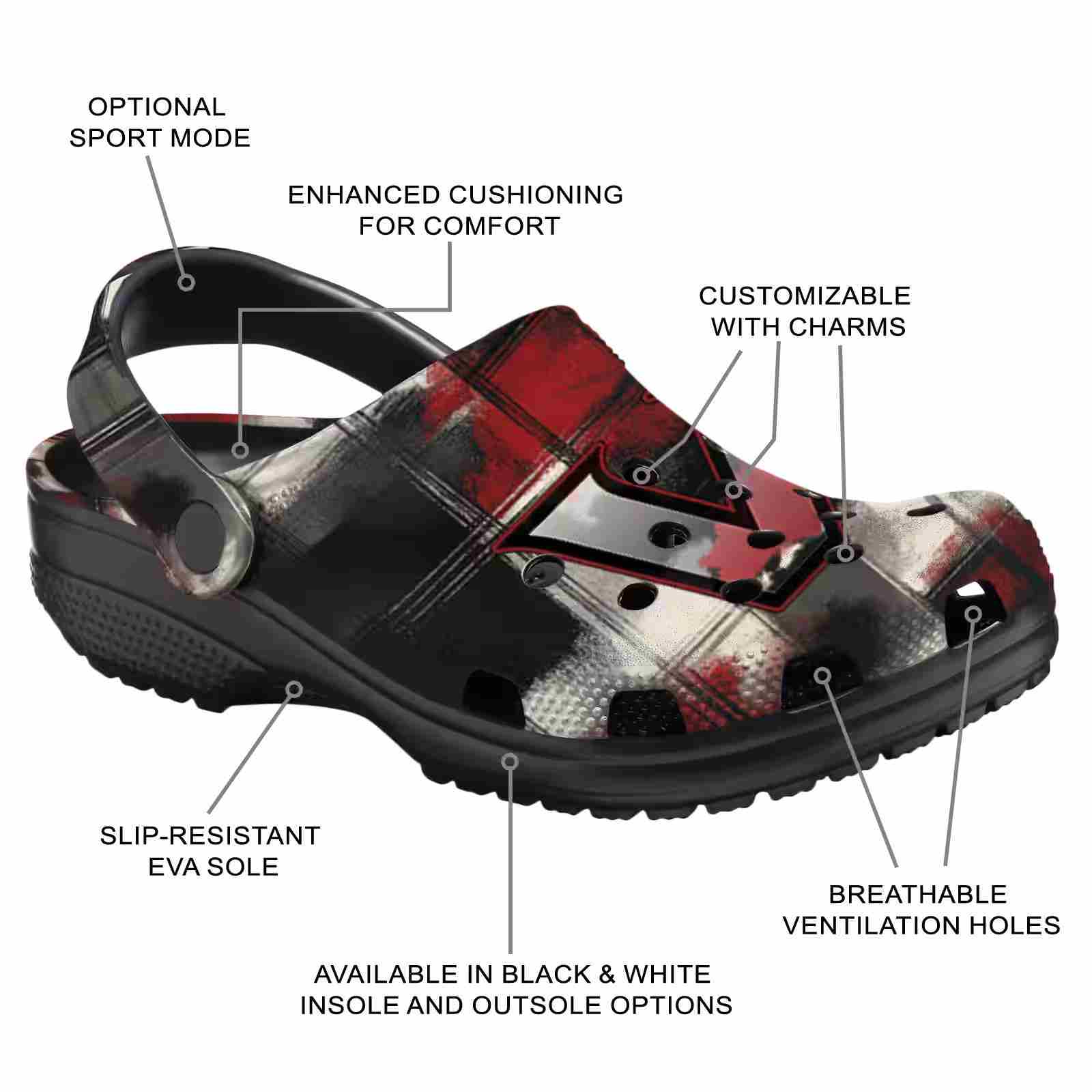 Customized Vanderbilt Commodores Plaid Fusion ClogTVC1801773 - Image 5