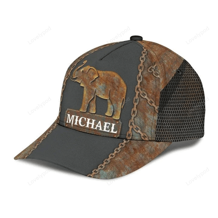 Customized Vintage Elephant Cap for Man who love Elephant Hat for Husband Trucker Hats Custom Hats Gifts For Men & Women