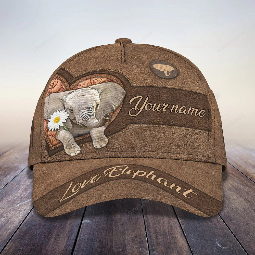 Customized Vintage Elephant Cap for Man who love Elephant Hat for Husband Trucker Hats Custom Hats Gifts For Men & Women