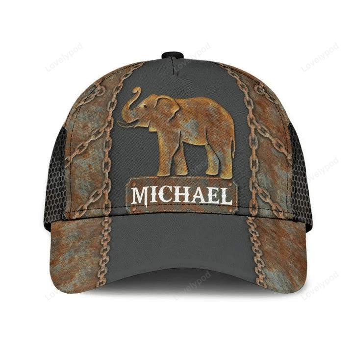 Customized Vintage Elephant Cap for Man who love Elephant Hat for Husband Trucker Hats Custom Hats Gifts For Men & Women