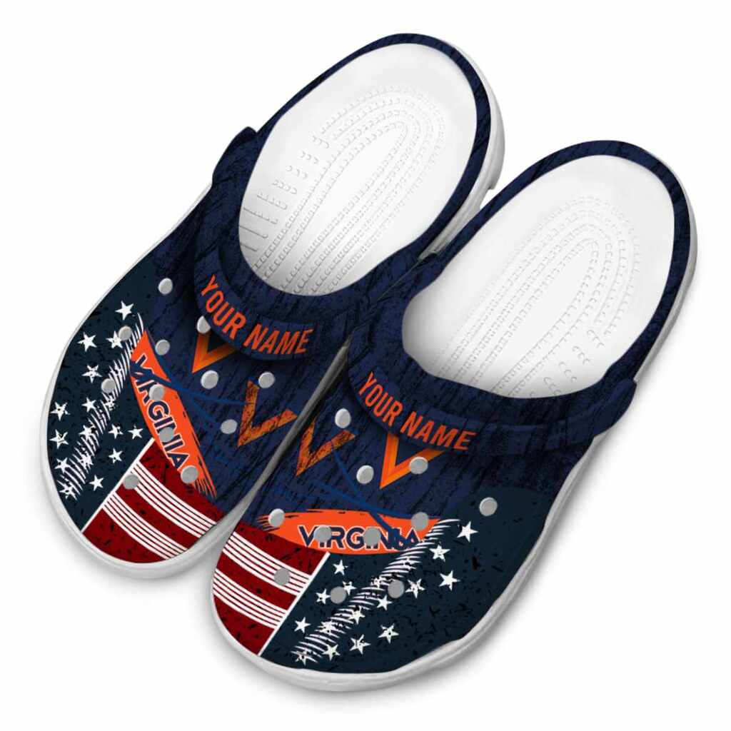 Customized Virginia Cavaliers Star-Spangled Side Pattern ClogTVC1801745 - Image 4