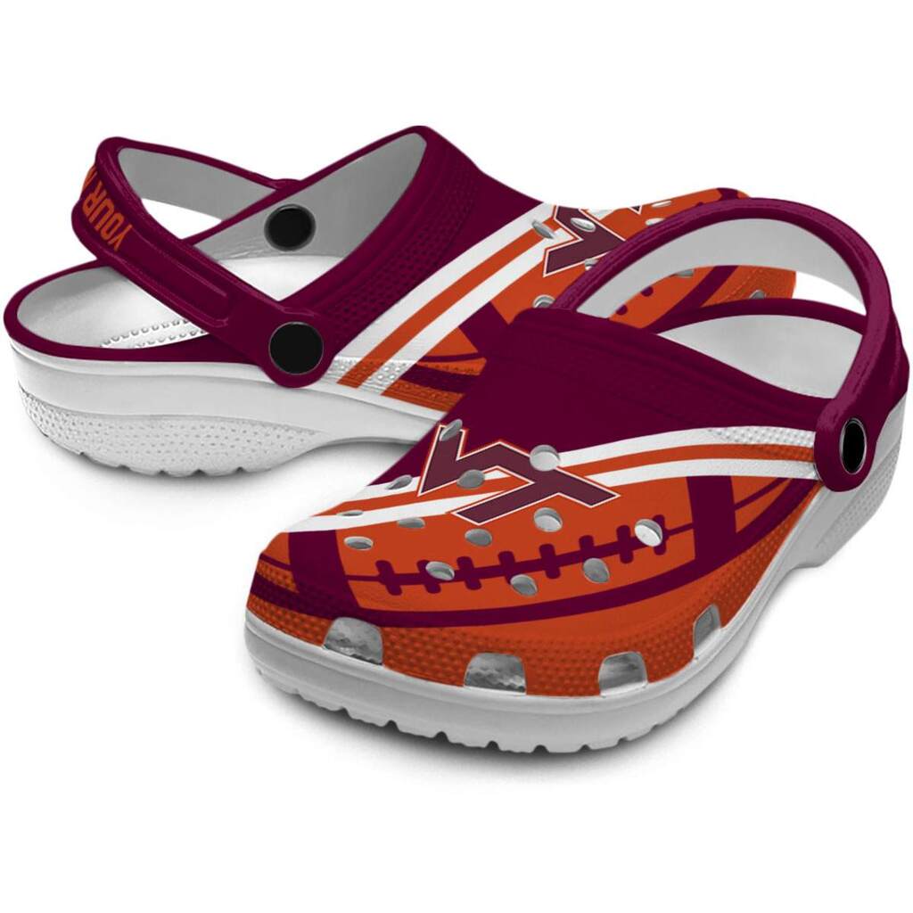 Customized Virginia Tech Hokies Football Motif ClogTVC1801135 - Image 3