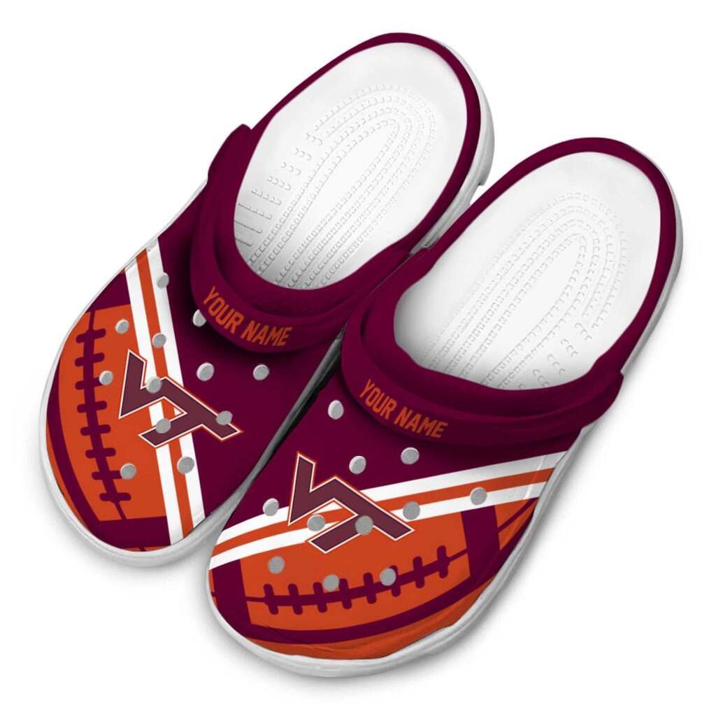 Customized Virginia Tech Hokies Football Motif ClogTVC1801135 - Image 4