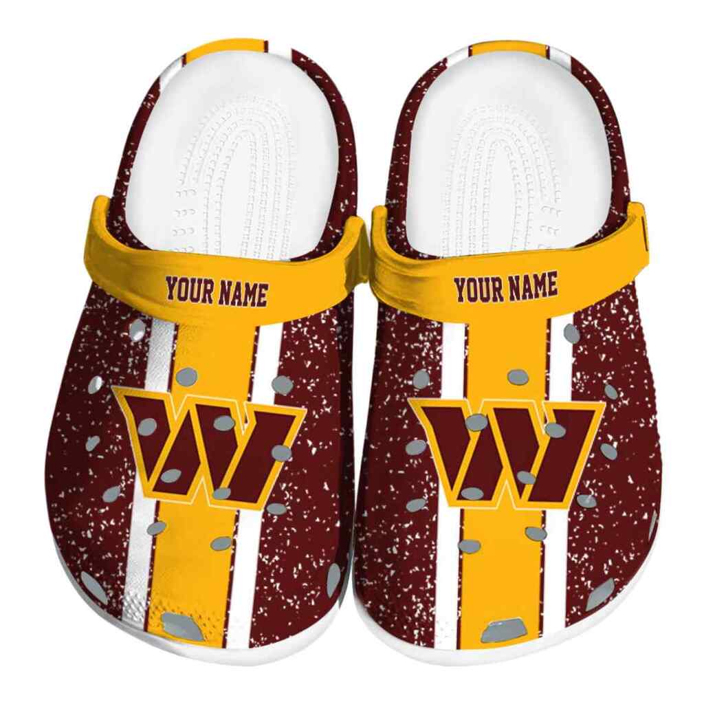 Customized Washington Commanders Vertical Stripes ClogTVC1801130