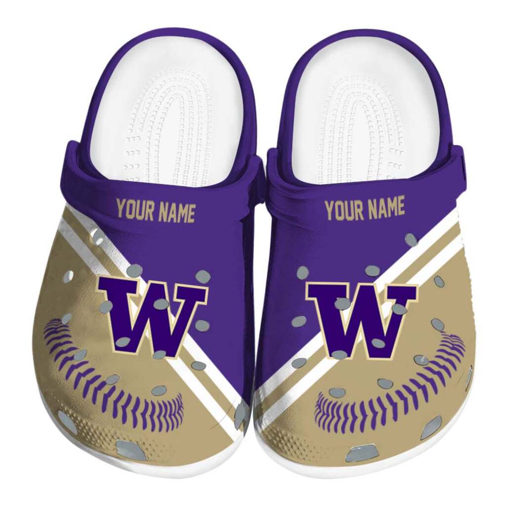 Customized Washington Huskies Baseball Motif ClogTVC180172