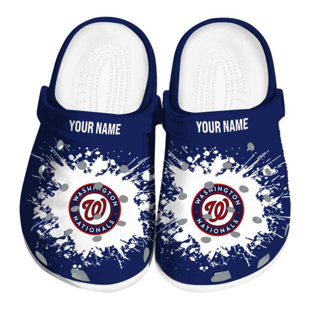 Customized Washington Nationals Splatter Background ClogTVC180173
