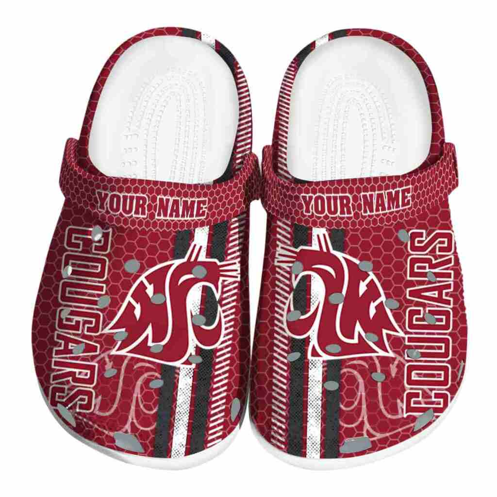 Customized Washington State Cougars Contrasting Stripes ClogTVC1801746