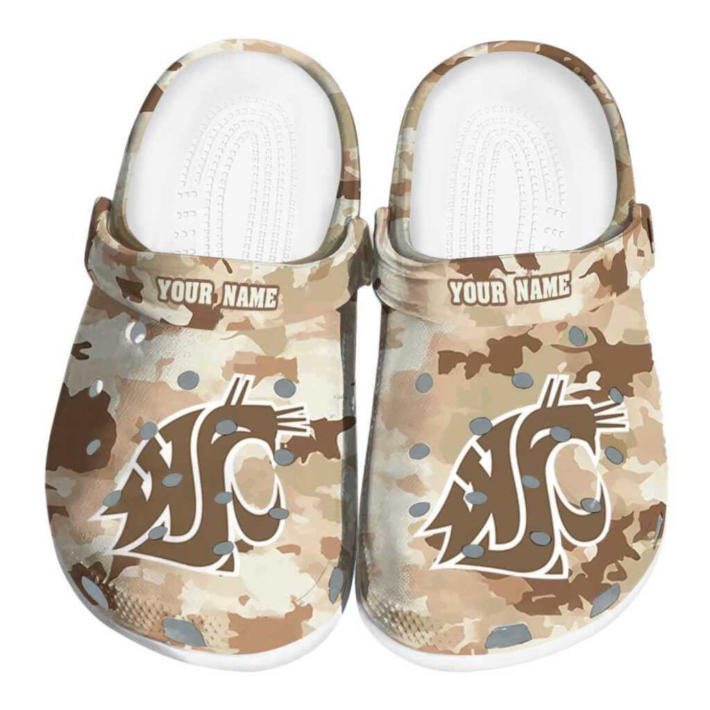 Customized Washington State Cougars Desert Camo ClogTVC1801774