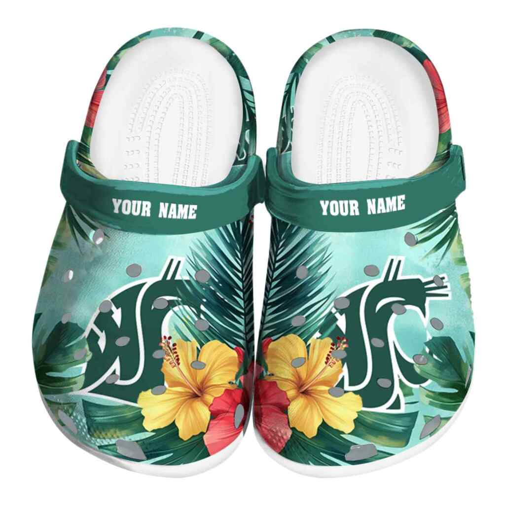 Customized Washington State Cougars Tropical Vibes ClogTVC1801774