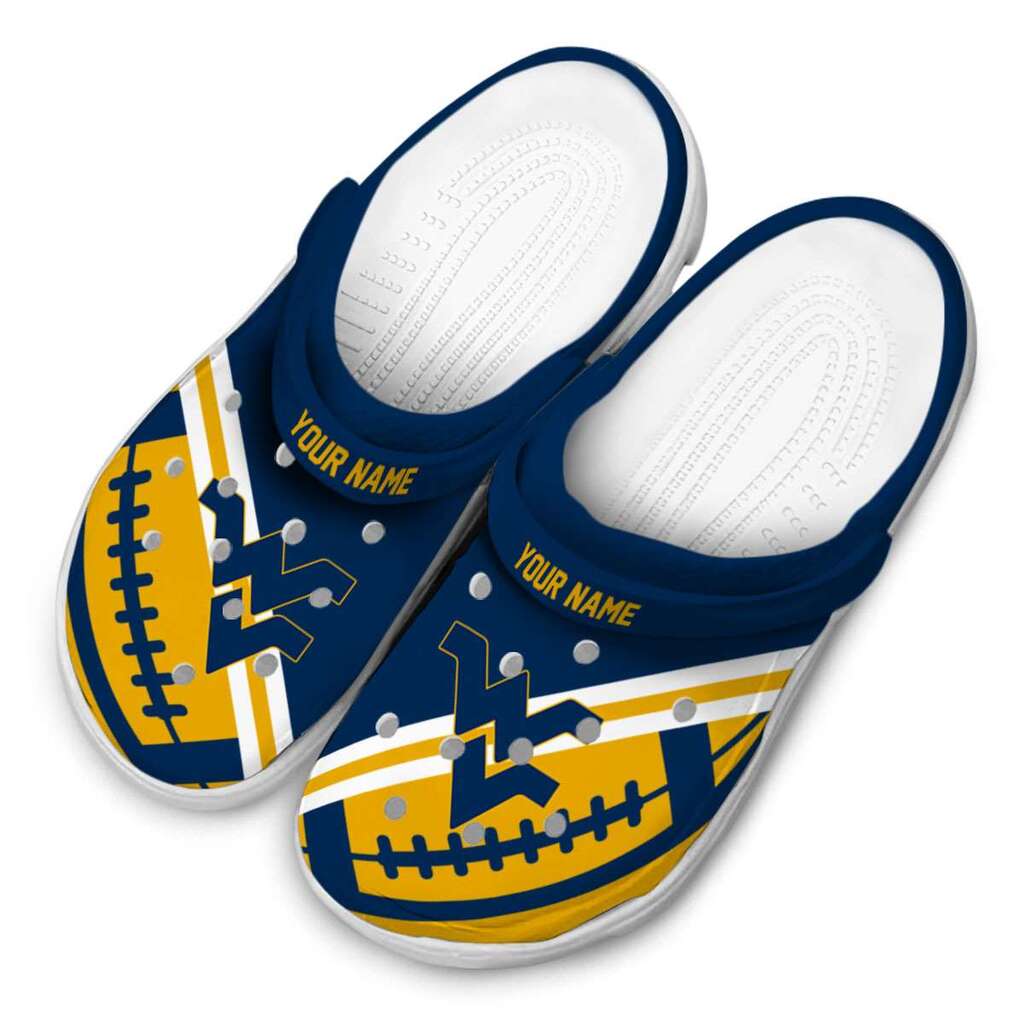 Customized West Virginia Mountaineers Football Motif ClogTVC1801128 - Image 4